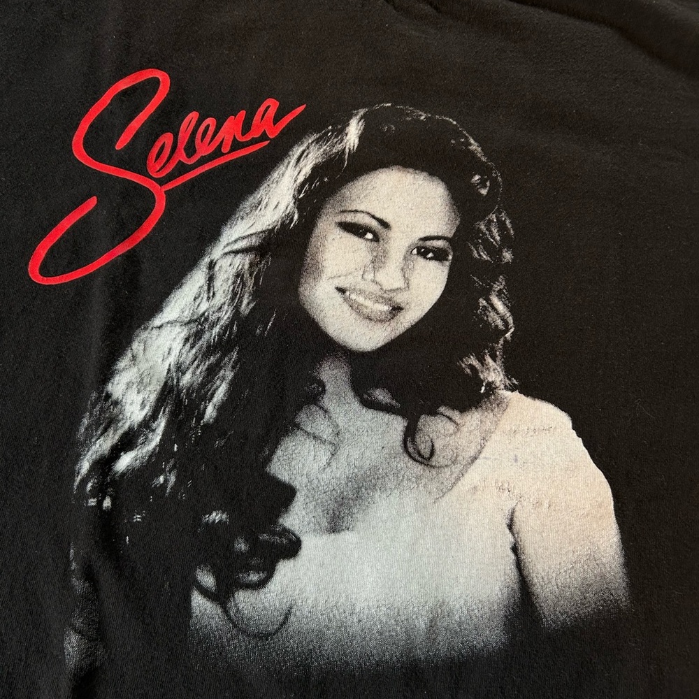 Selena Quintanilla Classic Vtg Graphic Design Alstyle Black Large T Shirt